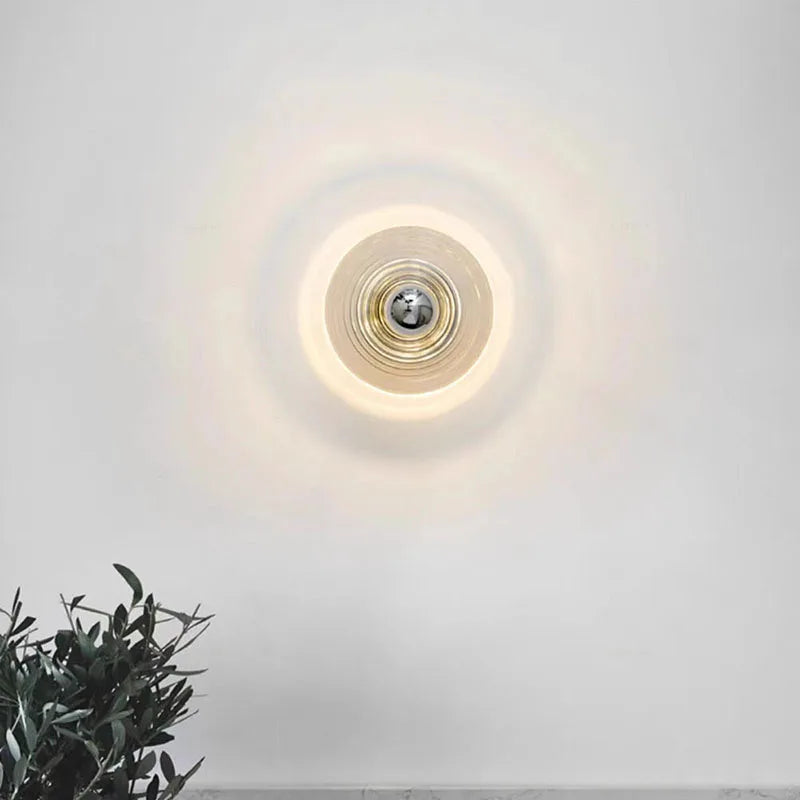 Vitra Vintage Glass Wall Light with Hand-Blown Glass and Iron Frame