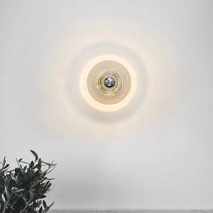Vitra Vintage Glass Wall Light with Hand-Blown Glass and Iron Frame