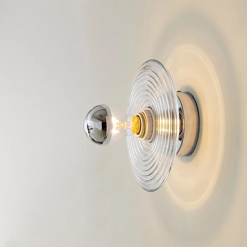 Vitra Vintage Glass Wall Light with Hand-Blown Glass and Iron Frame