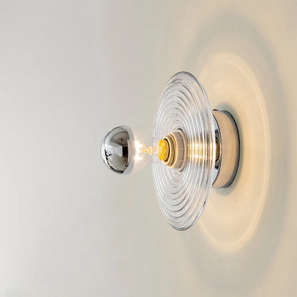 Vitra Vintage Glass Wall Light with Hand-Blown Glass and Iron Frame