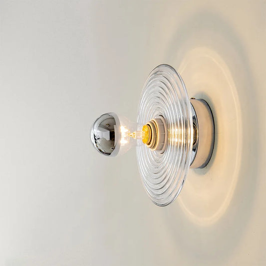 Vitra Vintage Glass Wall Light with Hand-Blown Glass and Iron Frame