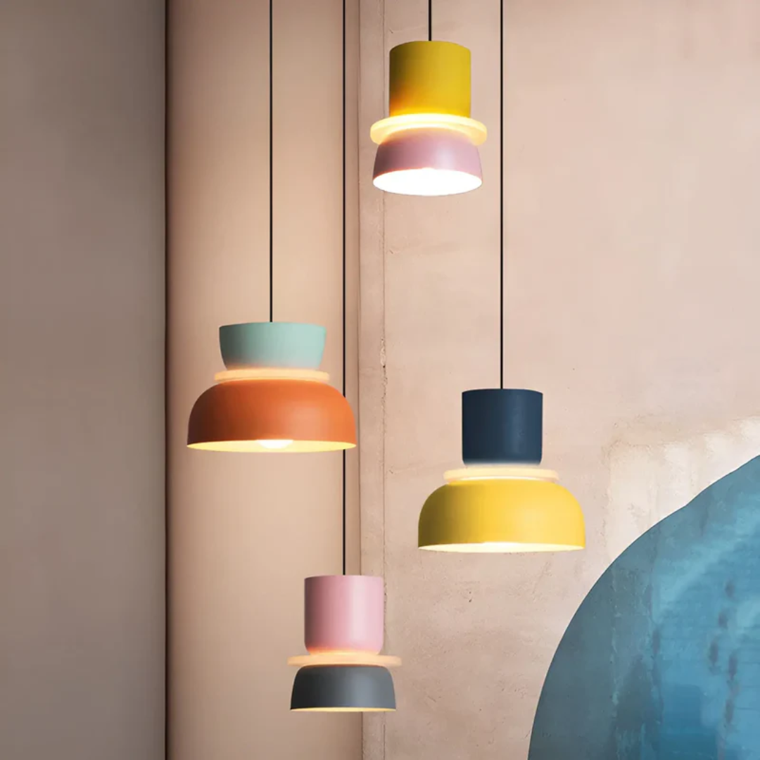 VividGlow Macaron LED Pendant Light with Colourful Modern Design for Stylish Ambient Lighting
