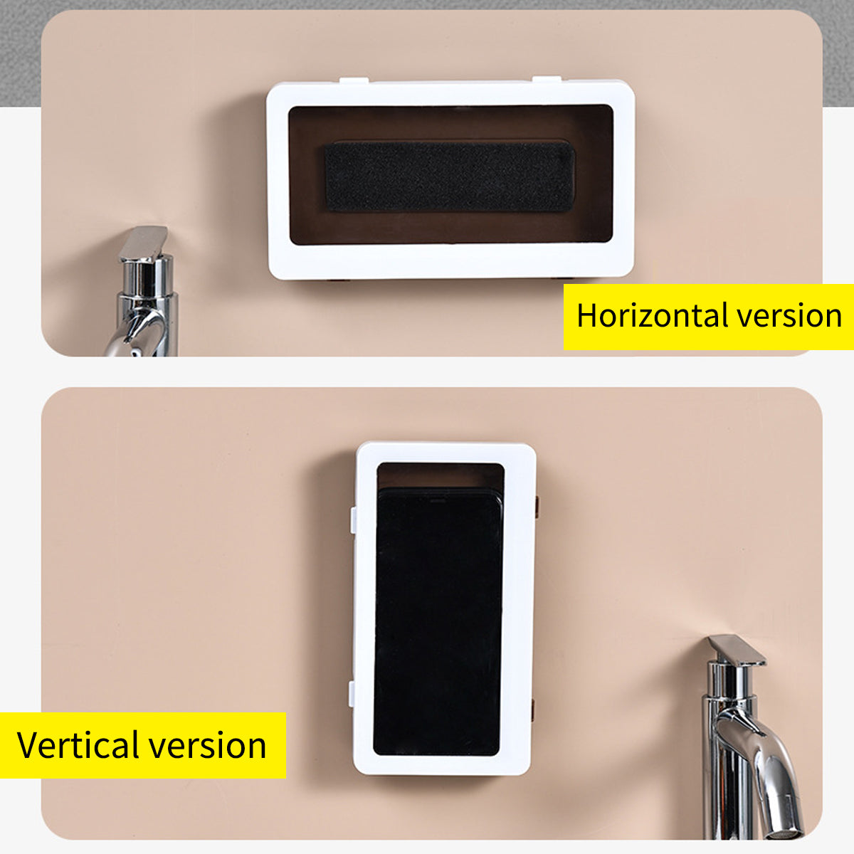 Wall-Mounted Shower Phone Holder with Self-Adhesive Mount