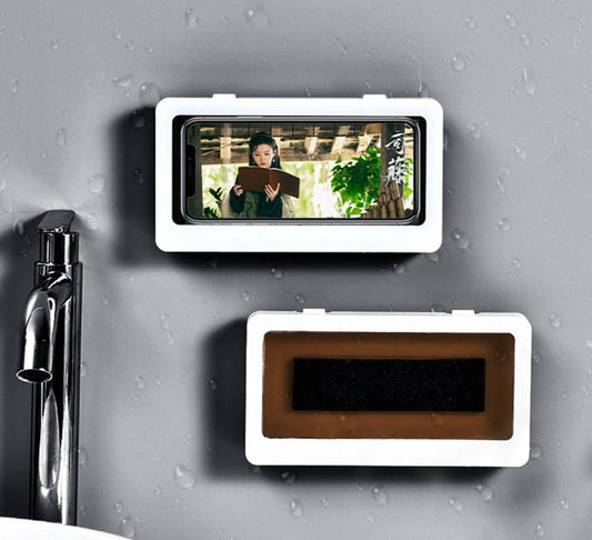 Wall-Mounted Shower Phone Holder with Self-Adhesive Mount