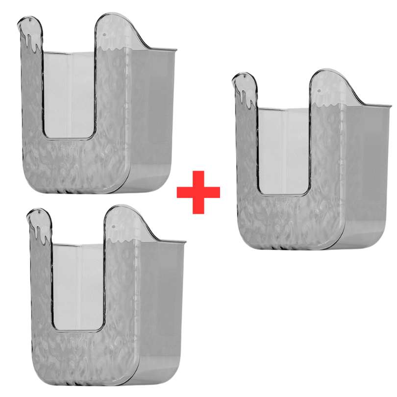 Wall-Mounted Tissue Holder with No-Drill Adhesive Installation