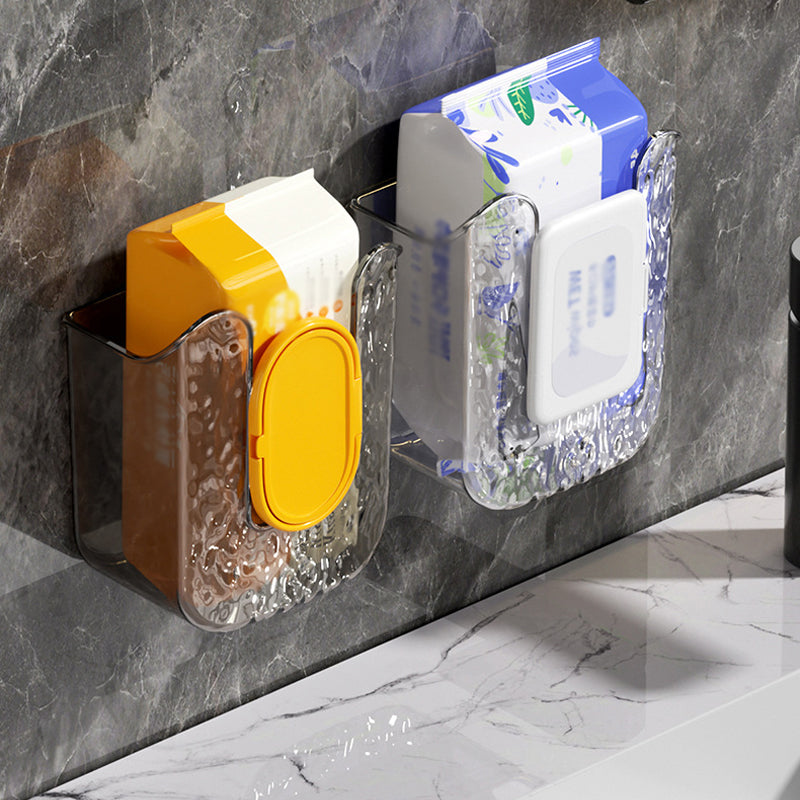 Wall-Mounted Tissue Holder with No-Drill Adhesive Installation