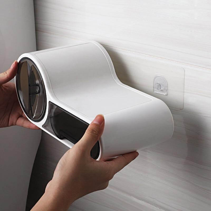 Wall Mounted Toilet Paper Holder with Space Saving Modern Design