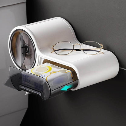 Wall Mounted Toilet Paper Holder with Space Saving Modern Design