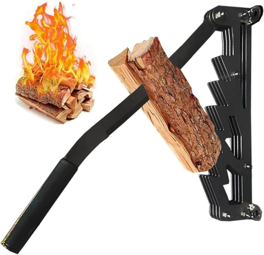 Wall-Mounted Wood Splitter for Kindling with Adjustable Handle