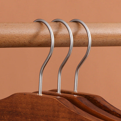 Walnut Wood Multi-Bar Trouser Hanger with Metal Hardware