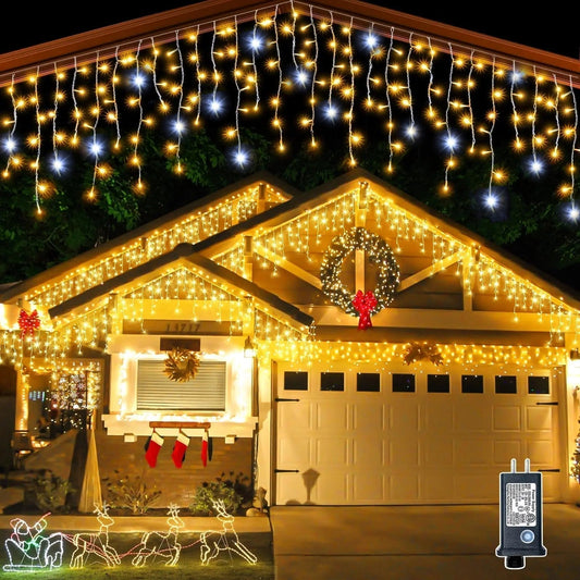 Warm White LED Curtain String Lights for Garden and Event Decor