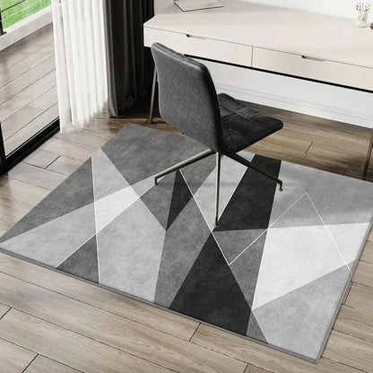 Washable Crystal Velvet Chair Mat with Non-Slip Backing for Office Floors