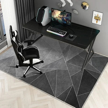 Washable Crystal Velvet Chair Mat with Non-Slip Backing for Office Floors