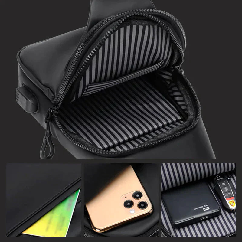 Waterproof Anti Theft Crossbody Sling Bag for Men and Women
