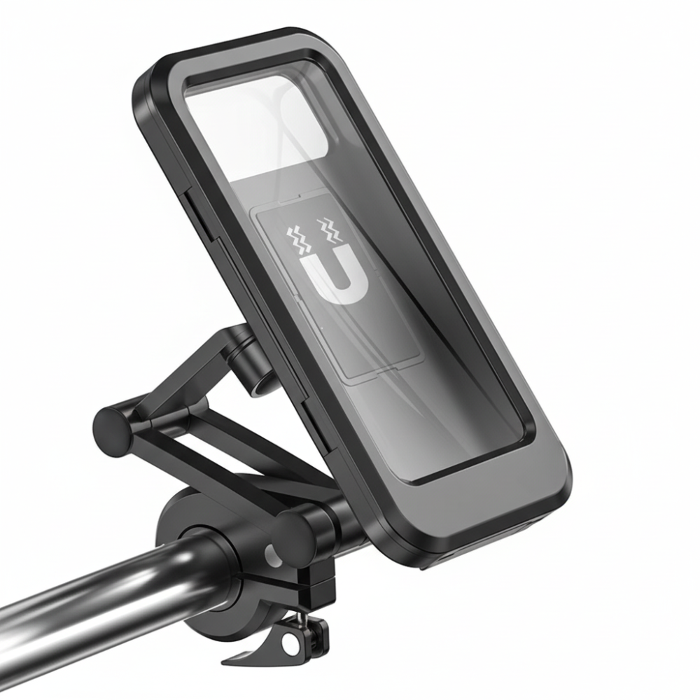 Supporto impermeabile per telefono da bici, rotazione a 360°, supporto per manubrio con protezione touchscreen