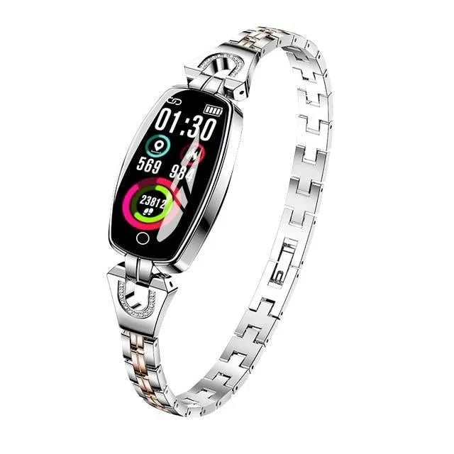 Waterproof Fitness Tracker Smart Bracelet with Heart Rate and Activity Monitoring for Women