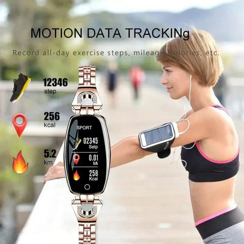Waterproof Fitness Tracker Smart Bracelet with Heart Rate and Activity Monitoring for Women