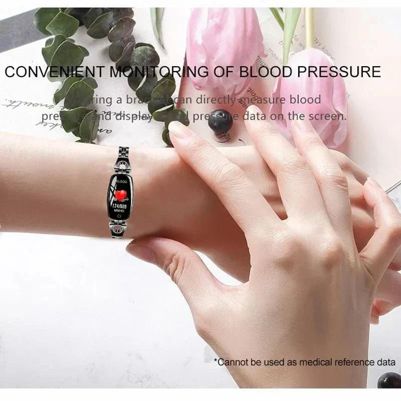 Waterproof Fitness Tracker Smart Bracelet with Heart Rate and Activity Monitoring for Women