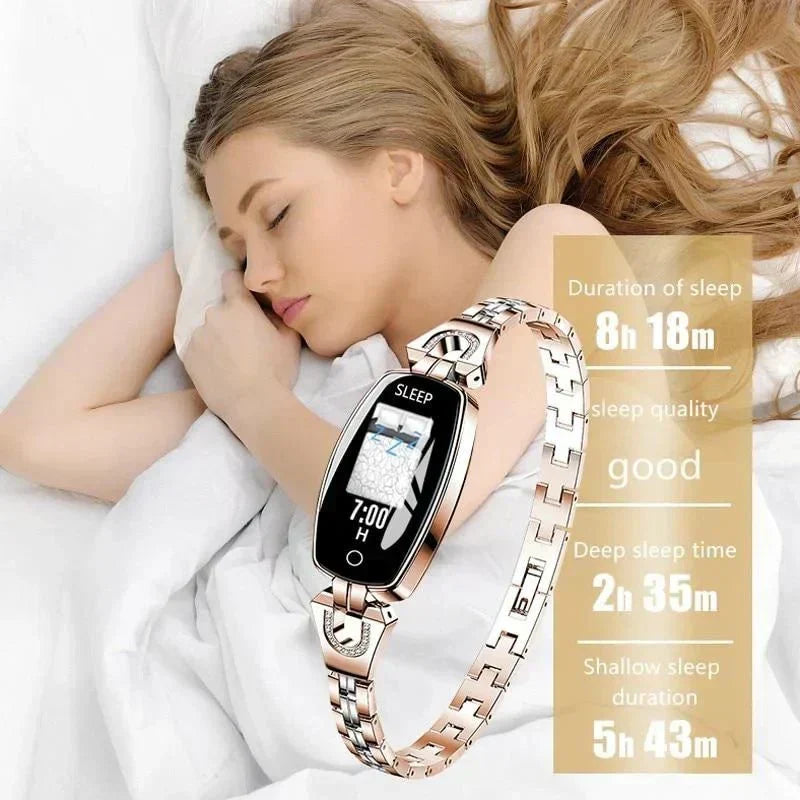 Waterproof Fitness Tracker Smart Bracelet with Heart Rate and Activity Monitoring for Women
