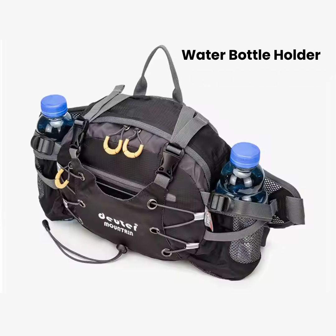 Waterproof Hiking Waist Bag 5L with Multiple Zipper Pockets