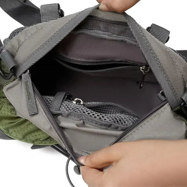 Waterproof Hiking Waist Bag 5L with Multiple Zipper Pockets