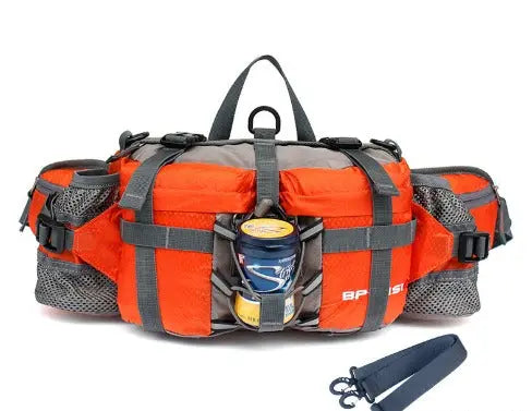 Waterproof Hiking Waist Bag 5L with Multiple Zipper Pockets