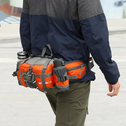 Waterproof Hiking Waist Bag 5L with Multiple Zipper Pockets