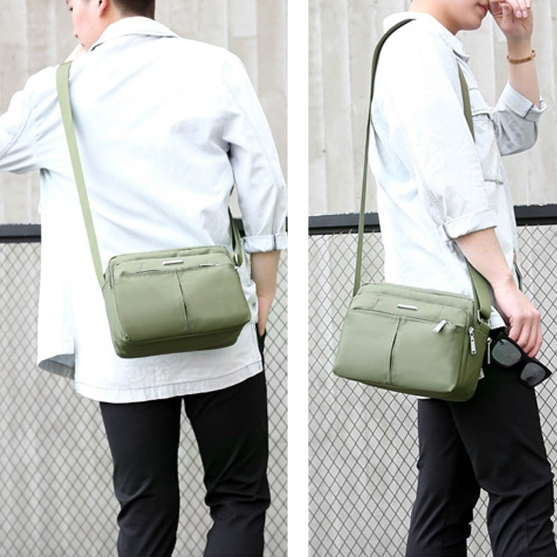 Waterproof Multi Pocket Messenger Bag with Adjustable Shoulder Strap