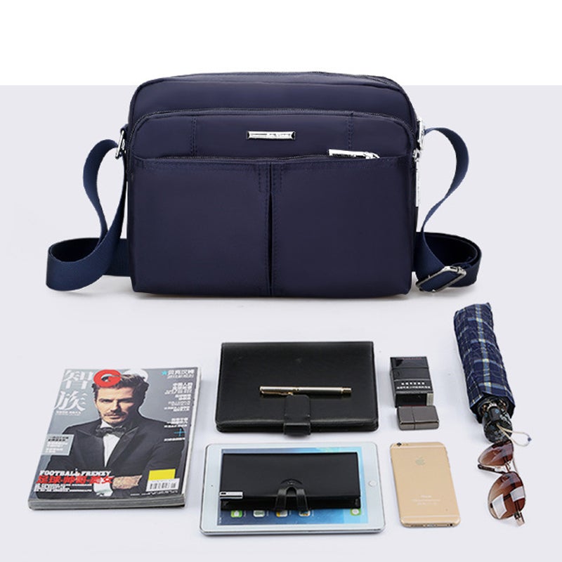 Waterproof Multi Pocket Messenger Bag with Adjustable Shoulder Strap