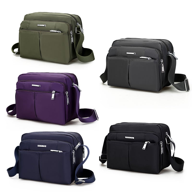 Waterproof Multi Pocket Messenger Bag with Adjustable Shoulder Strap