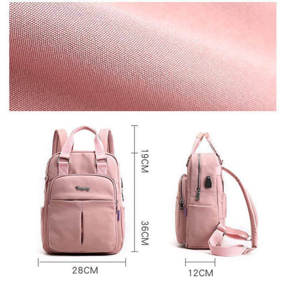 Waterproof Multifunction Backpack with USB Charging Port Durable Travel Work School Bag