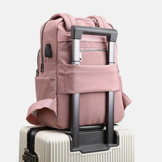Waterproof Multifunction Backpack with USB Charging Port Durable Travel Work School Bag