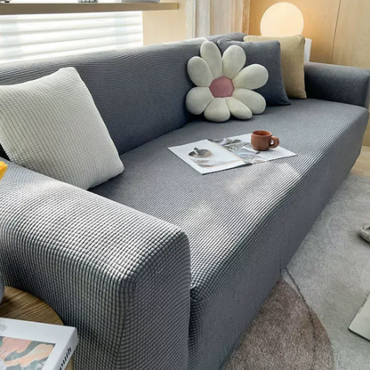 Waterproof Non-Slip Sofa Cover with Ribbed Jacquard Fabric for Pets and Home