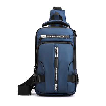 Waterproof Oxford Crossbody Bag Anti Theft Sling with USB Charging