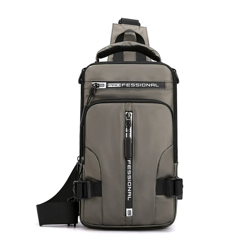 Waterproof Oxford Crossbody Bag Anti Theft Sling with USB Charging