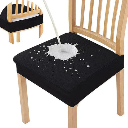 Waterproof Stretch Dining Chair Seat Cover with Jacquard Fabric