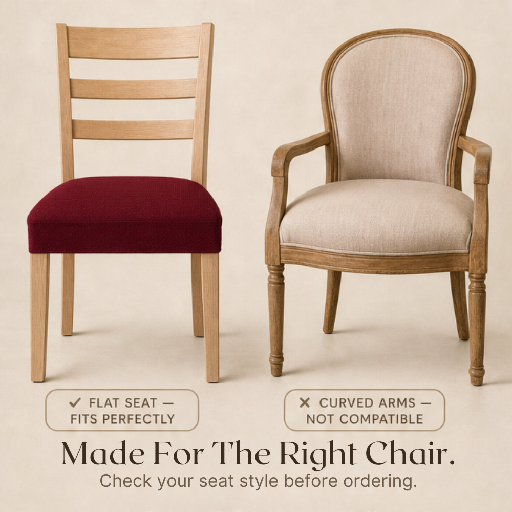 Waterproof Stretch Dining Chair Seat Cover with Jacquard Fabric