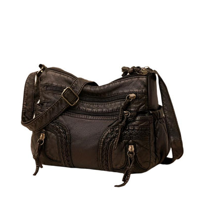 WeaveStyle Woven Shoulder Bag Elegant Lightweight Spacious Everyday Handbag