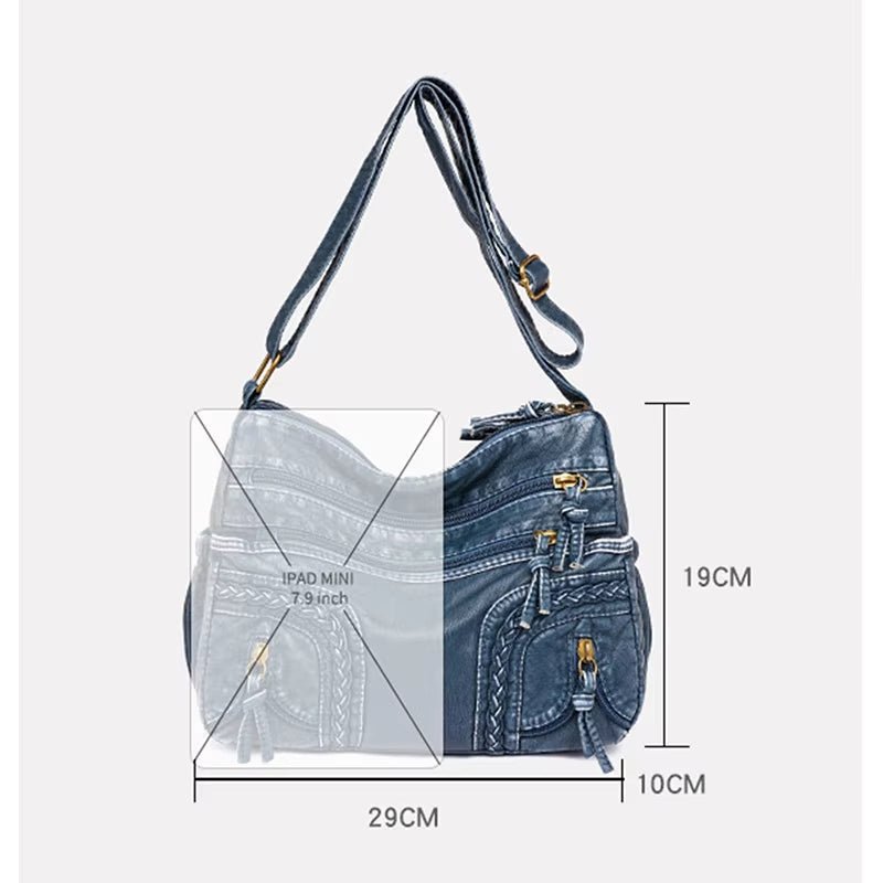 WeaveStyle Woven Shoulder Bag Elegant Lightweight Spacious Everyday Handbag