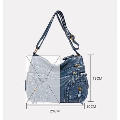 WeaveStyle Woven Shoulder Bag Elegant Lightweight Spacious Everyday Handbag