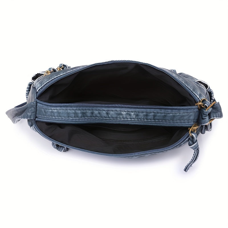WeaveStyle Woven Shoulder Bag Elegant Lightweight Spacious Everyday Handbag