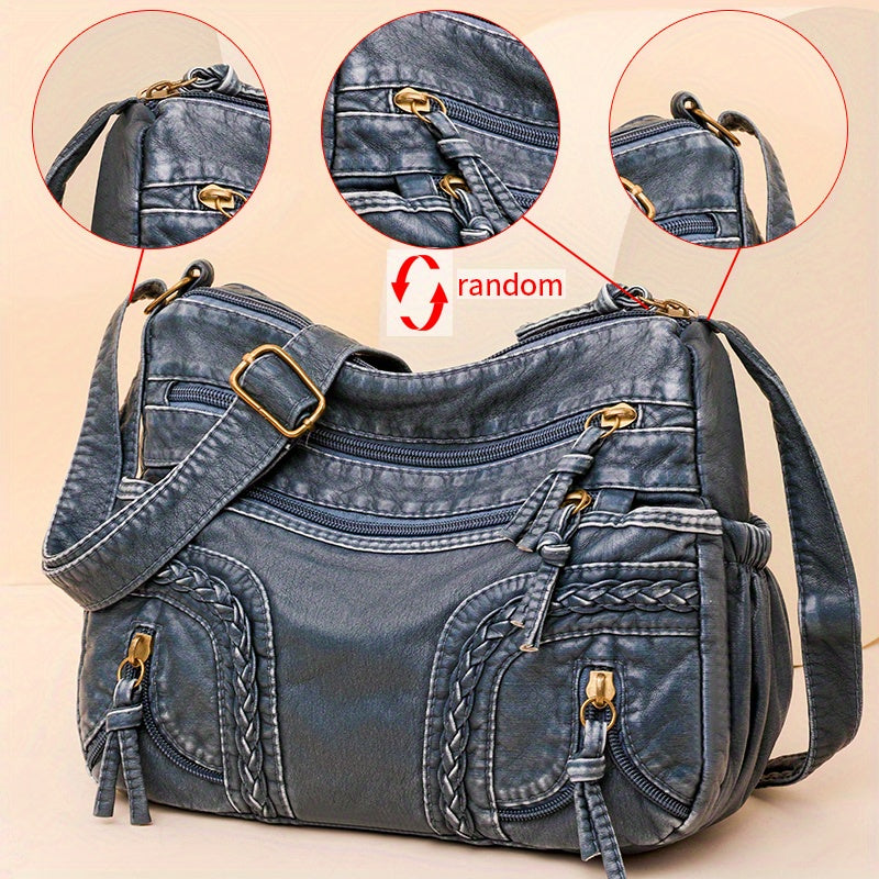 WeaveStyle Woven Shoulder Bag Elegant Lightweight Spacious Everyday Handbag
