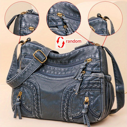 WeaveStyle Woven Shoulder Bag Elegant Lightweight Spacious Everyday Handbag