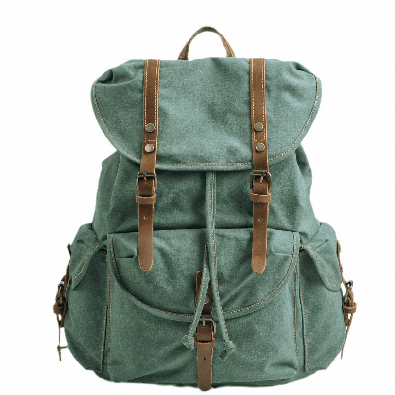 WessPack Military Canvas Backpack Rugged Travel Rucksack