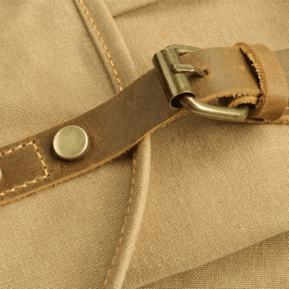 WessPack Military Canvas Backpack Rugged Travel Rucksack