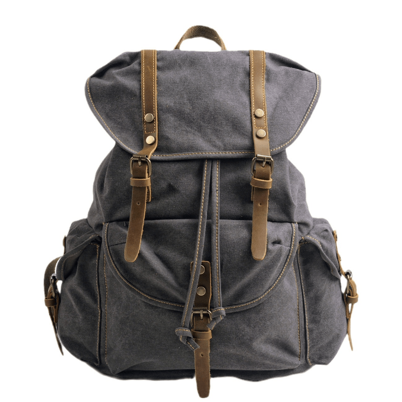 WessPack Military Canvas Backpack Rugged Travel Rucksack