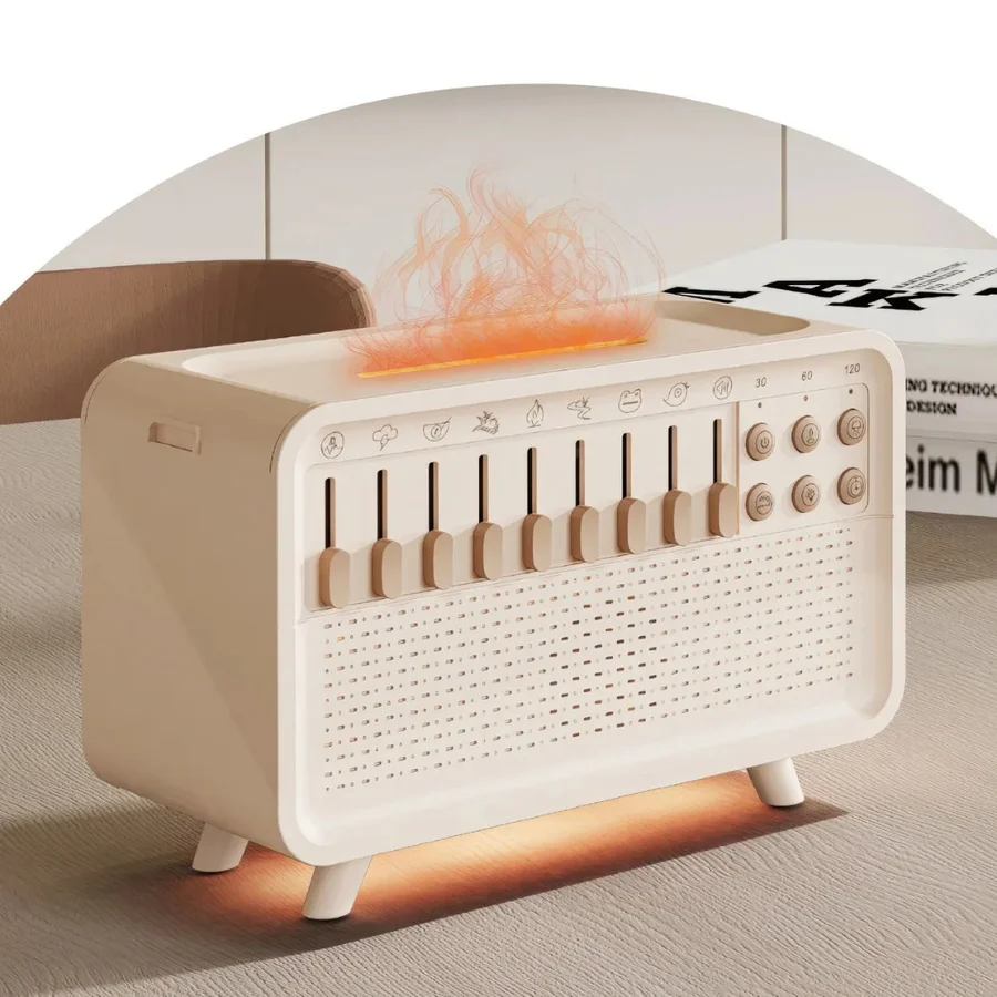 White Noise Machine with Humidifier Night Light and Bluetooth Speaker