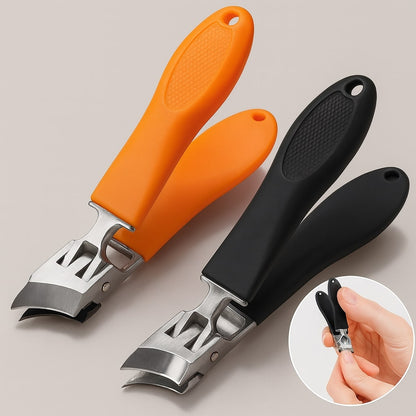 Wide Jaw Stainless Steel Nail Clippers With Nail Catcher
