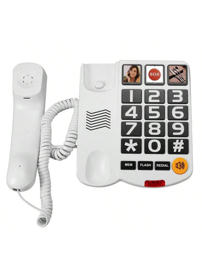 Wired Home Telephone for Seniors Simple Durable Landline Phone for Easy Calling