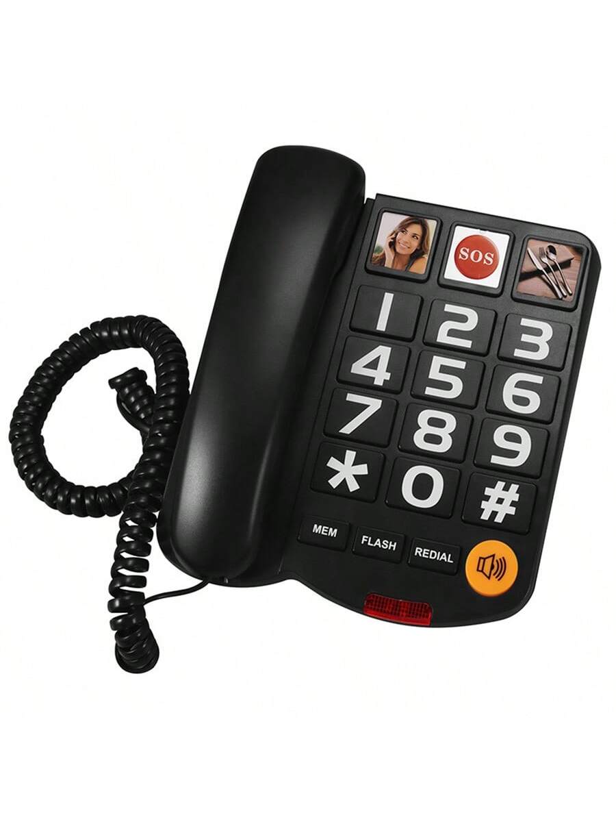 Wired Home Telephone for Seniors Simple Durable Landline Phone for Easy Calling